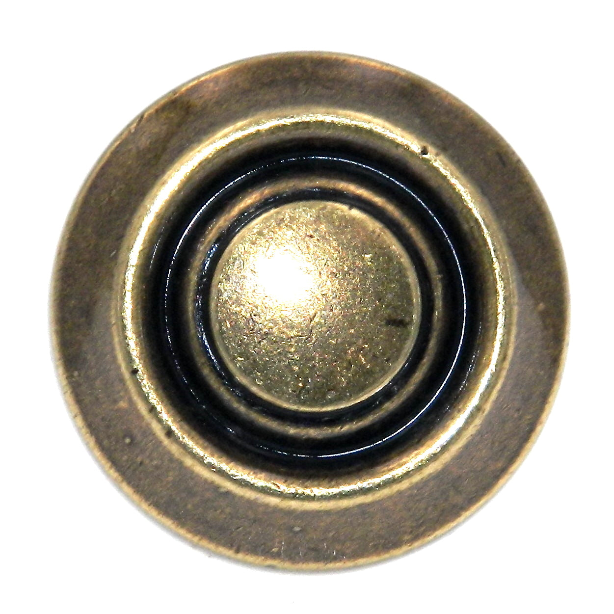 Amerock Allison Burnished Brass Ridged 1 1/2" Round Cabinet Knob BP3423-BB