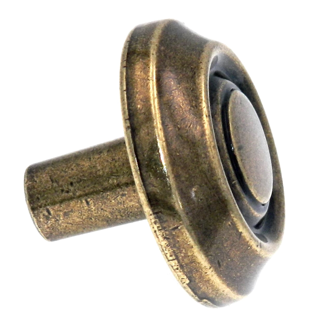 Amerock Allison Burnished Brass Ridged 1 1/2" Round Cabinet Knob BP3423-BB