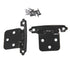 Pair of Amerock Black Variable Overlay Face Mount Flush Cabinet Hinges BP3429-BK