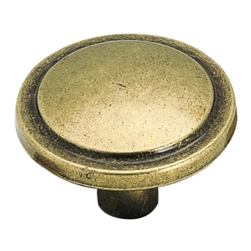 Amerock Allison Burnished Brass Round 1 3/16" Cabinet Knob BP3443-BB