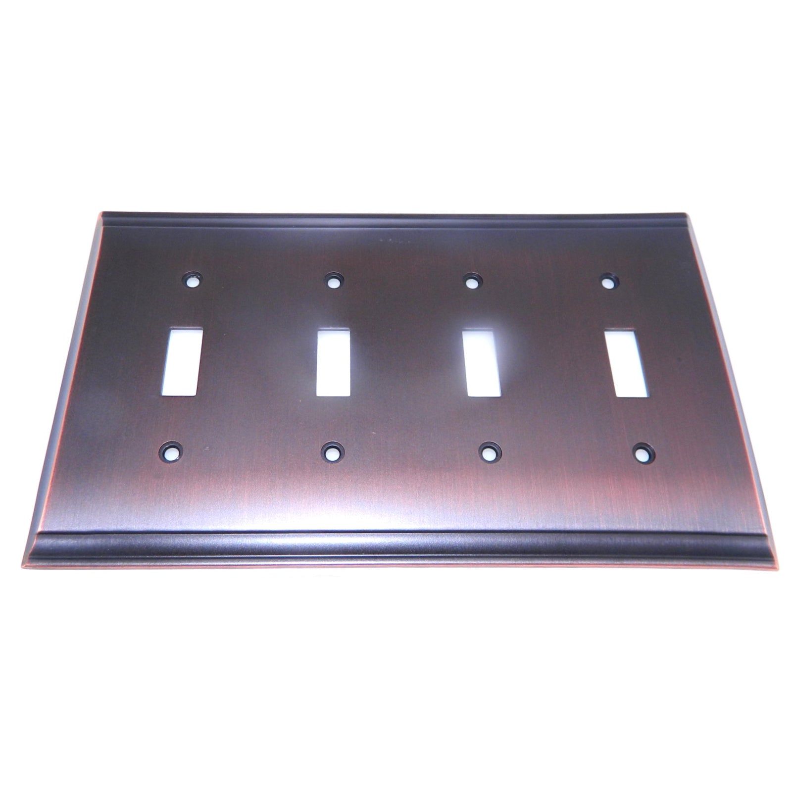 Amerock Candler Oil-Rubbed Bronze 4 Toggle Light Switch Wall Plate BP36503ORB