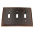 Amerock Mulholland Oil-Rubbed Bronze 3 Toggle Light Switch Wall Plate BP36516ORB