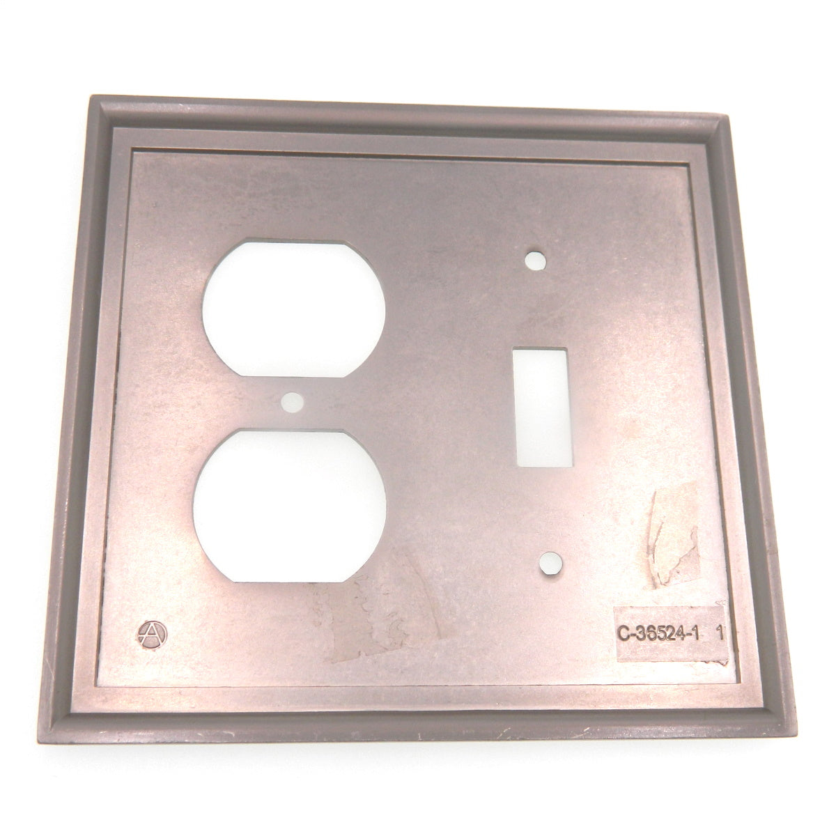 Amerock Mullholland Satin Nickel 1 Toggle 2 Plug Outlet Wall Plate BP36524G10