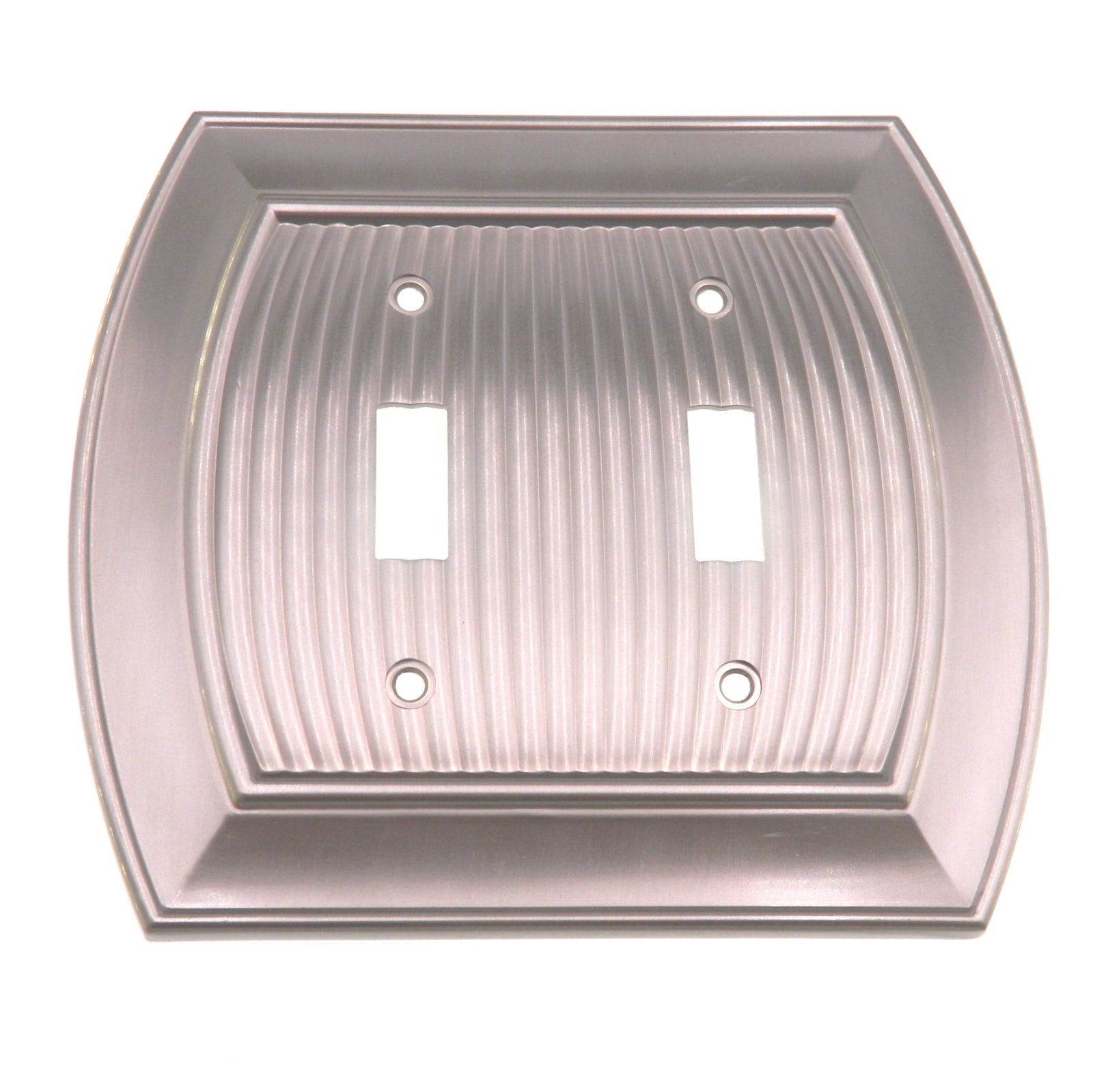 Amerock Sea Grass Satin Nickel 2 Toggle Light Switch Wall Plate BP36529G10