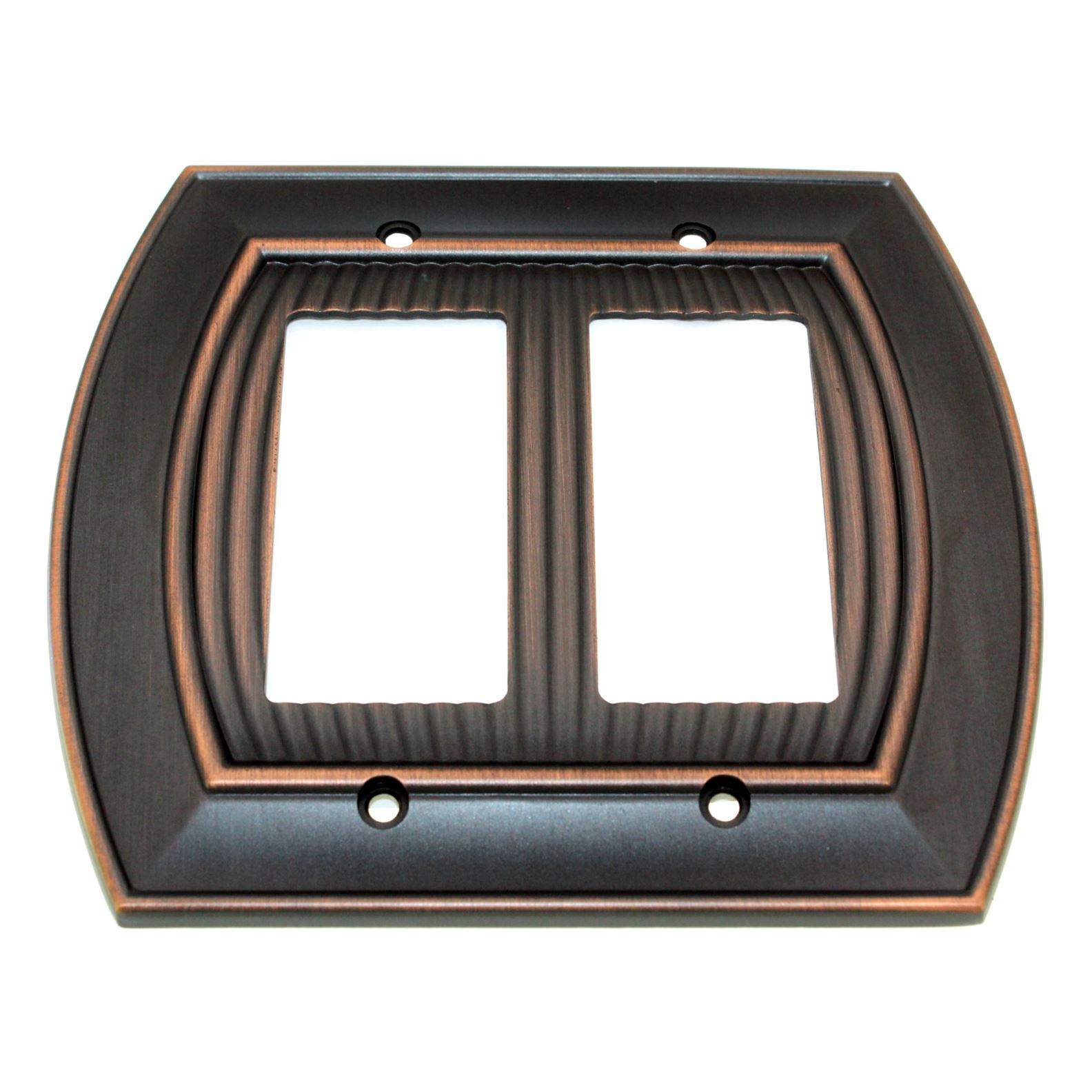 Amerock Sea Grass Oil-Rubbed Bronze 2 Rocker Switch Wall Plate BP36533ORB