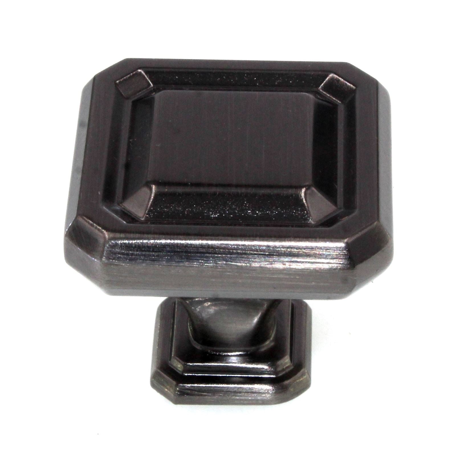 Amerock Wells 1 1/2" Large Square Cabinet Knob Gunmetal BP36547GM