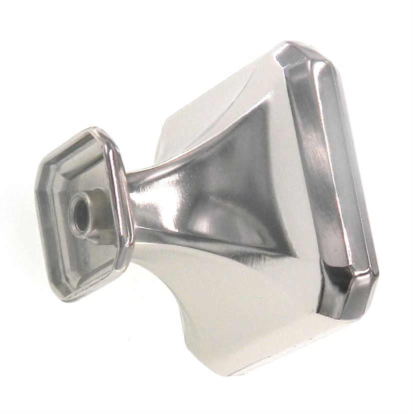 Amerock Wells Polished Nickel 1 1/2" Square Etched Cabinet Knob BP36547PN