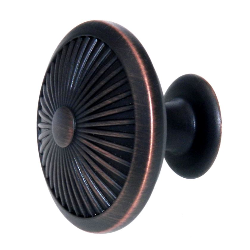 Amerock Crawford Oil-Rubbed Bronze 1 3/4" Etched Cabinet Knob BP36616-ORB