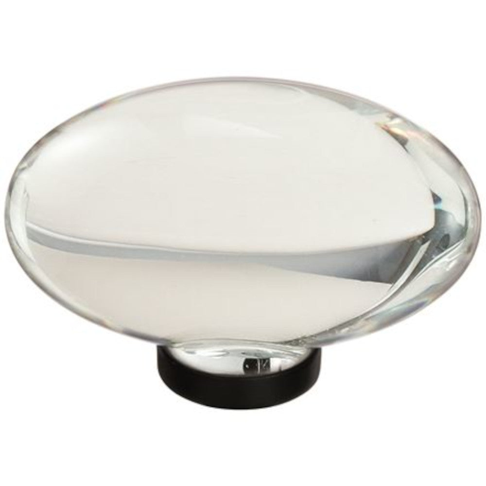 Amerock Glacio Clear Black Bronze 1-7/8" Oval Cabinet Knob Pull BP36651CBBR