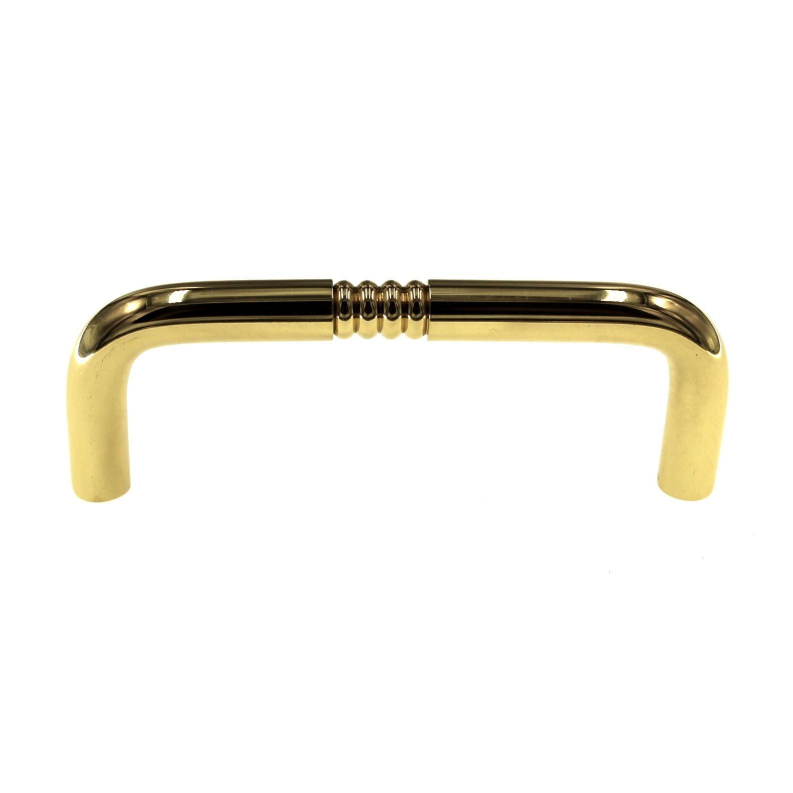 Amerock Solid Brass Polished Brass 3" Ctr. Cabinet Arch Pull Handle BP4256B