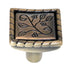 Amerock Vineyard Elegant Brass 1 1/8" Square Vine Cabinet Knob BP4466-EB