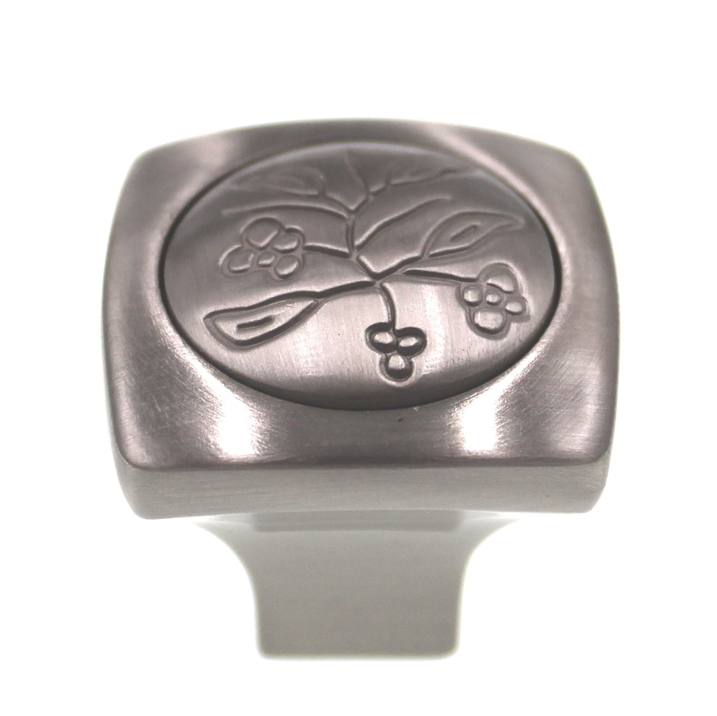 Amerock Vineyard Satin Nickel 1 1/8" Leaf Cabinet Knob BP4475G10