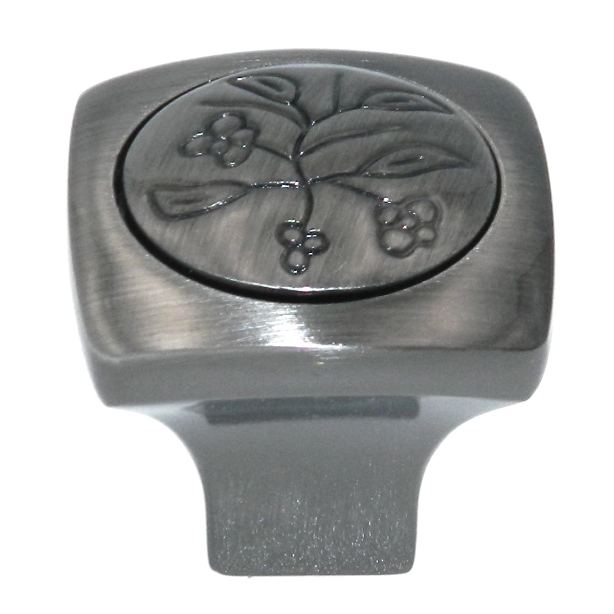 Amerock Vineyard Pewter 1 1/8" Leaf Cabinet Pull Square Knob BP4475PWT