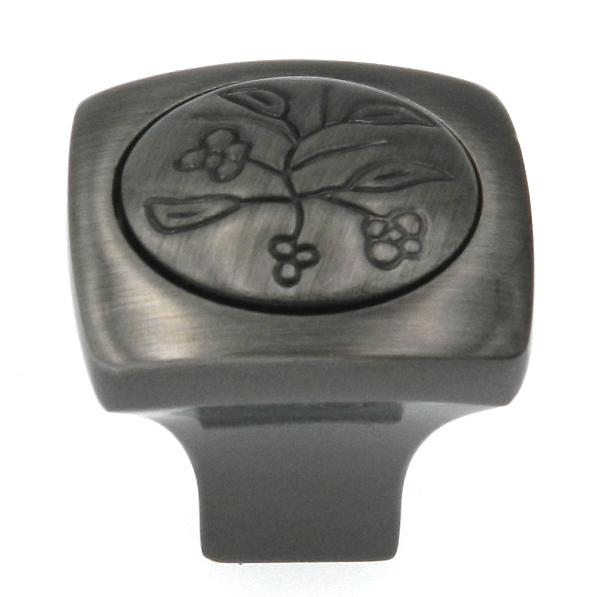 Amerock Vineyard Pewter 1 1/8" Leaf Cabinet Pull Square Knob BP4475PWT