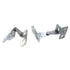 Left And Right Knife-Pivot Pin Overlay Cabinet Hinges Perma-Brite Zinc BP5146-2G