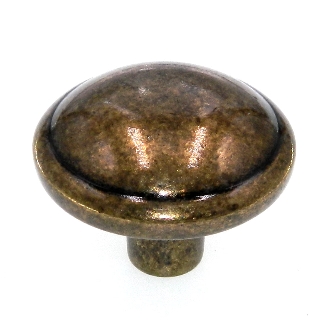 Amerock Allison Burnished Brass 1 1/4" Round Mushroom Cabinet Knob BP53000-BB