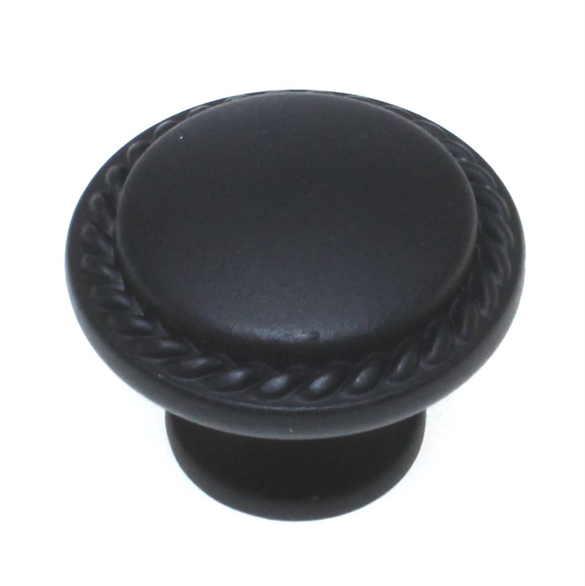 Amerock Everyday Heritage Matte Black 1 3/16" Rope Cabinet Knob BP53001FB