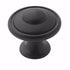 Amerock Everyday Heritage Flat Black 1 3/16" Round Cabinet Knob BP53002-FB