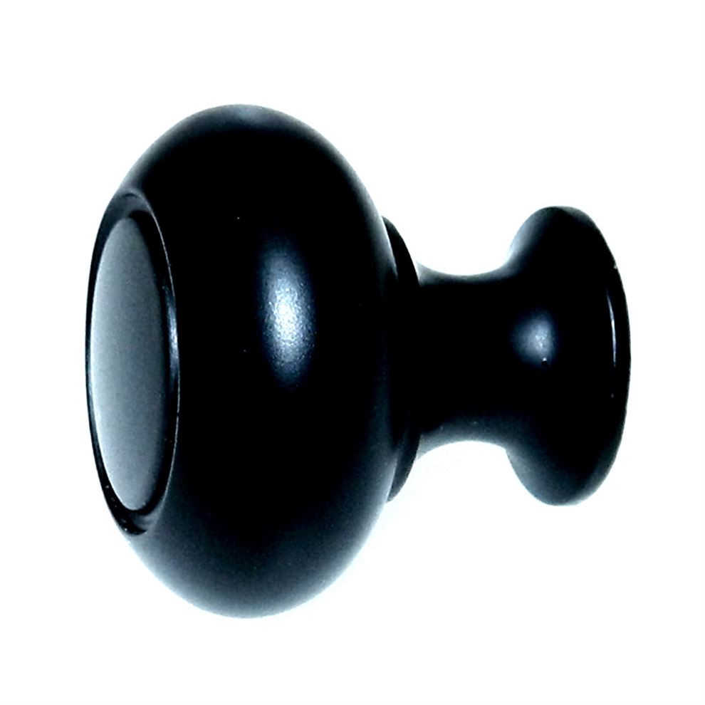 Amerock Everyday Heritage Matte Black 1 1/4" Round Cabinet Knob BP53011FB