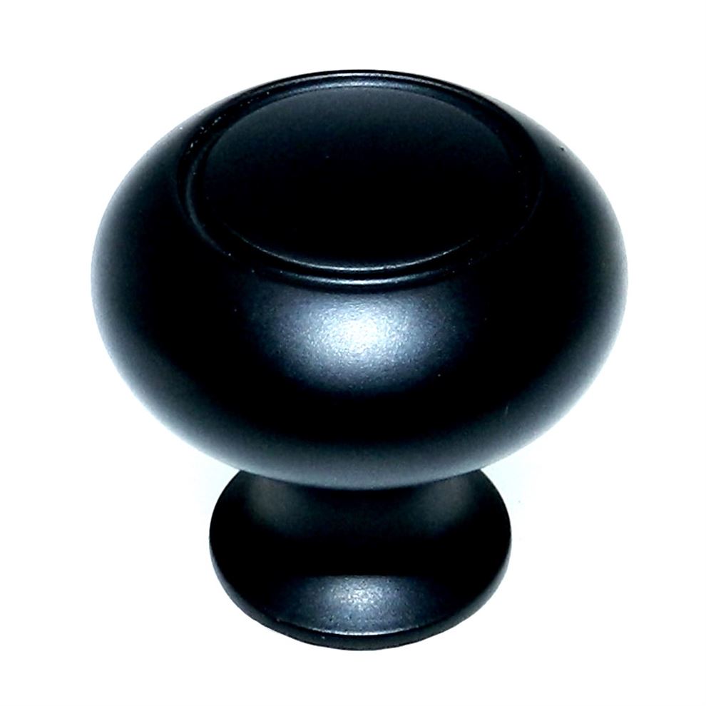 Amerock Everyday Heritage Matte Black 1 1/4" Round Cabinet Knob BP53011FB