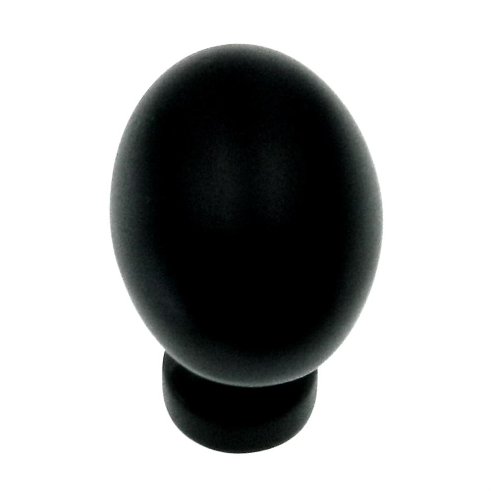 Amerock Vaile Matte Black 1 3/8" Oval Cabinet Knob BP53014FB