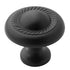 Amerock Allison Flat Black 1 1/4 inch Round Cabinet Knob BP53022FB