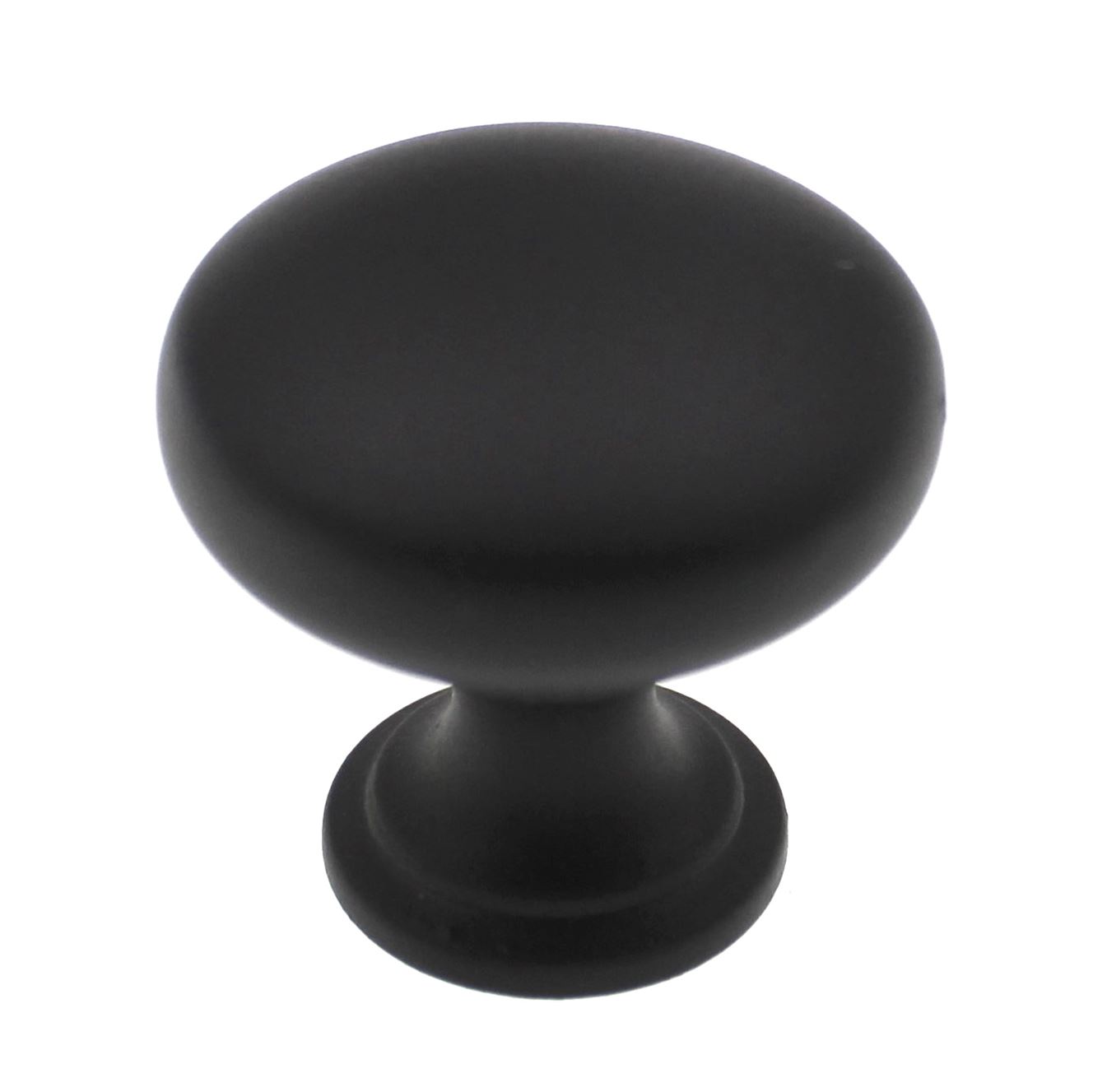 Amerock Allison Flat Black 1 1/4" Round Cabinet Knob BP53023-FB