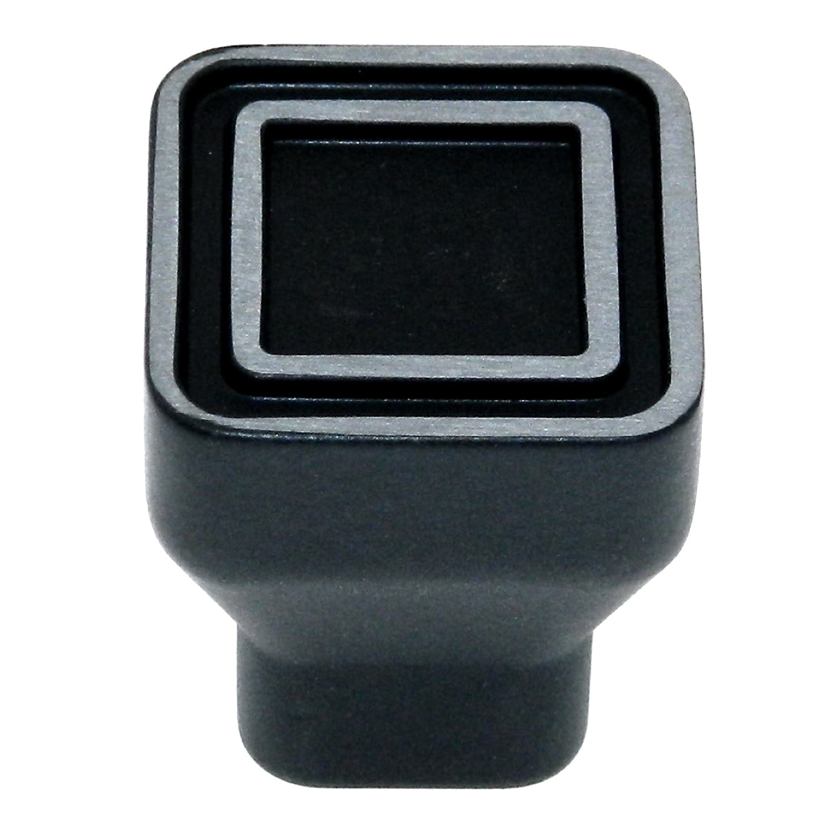 Amerock Polara Silvered Black 1" Square Cabinet Pull Knob BP53025SBK