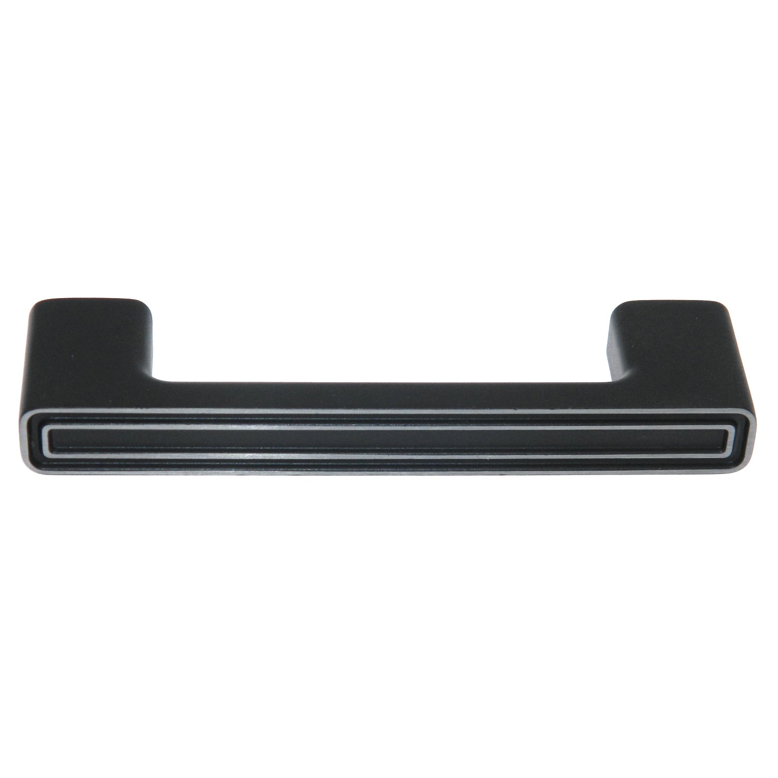 Amerock Polara Silvered Black 3 3/4" (96mm) Center to Center Cabinet Handle Pull BP53026SBK