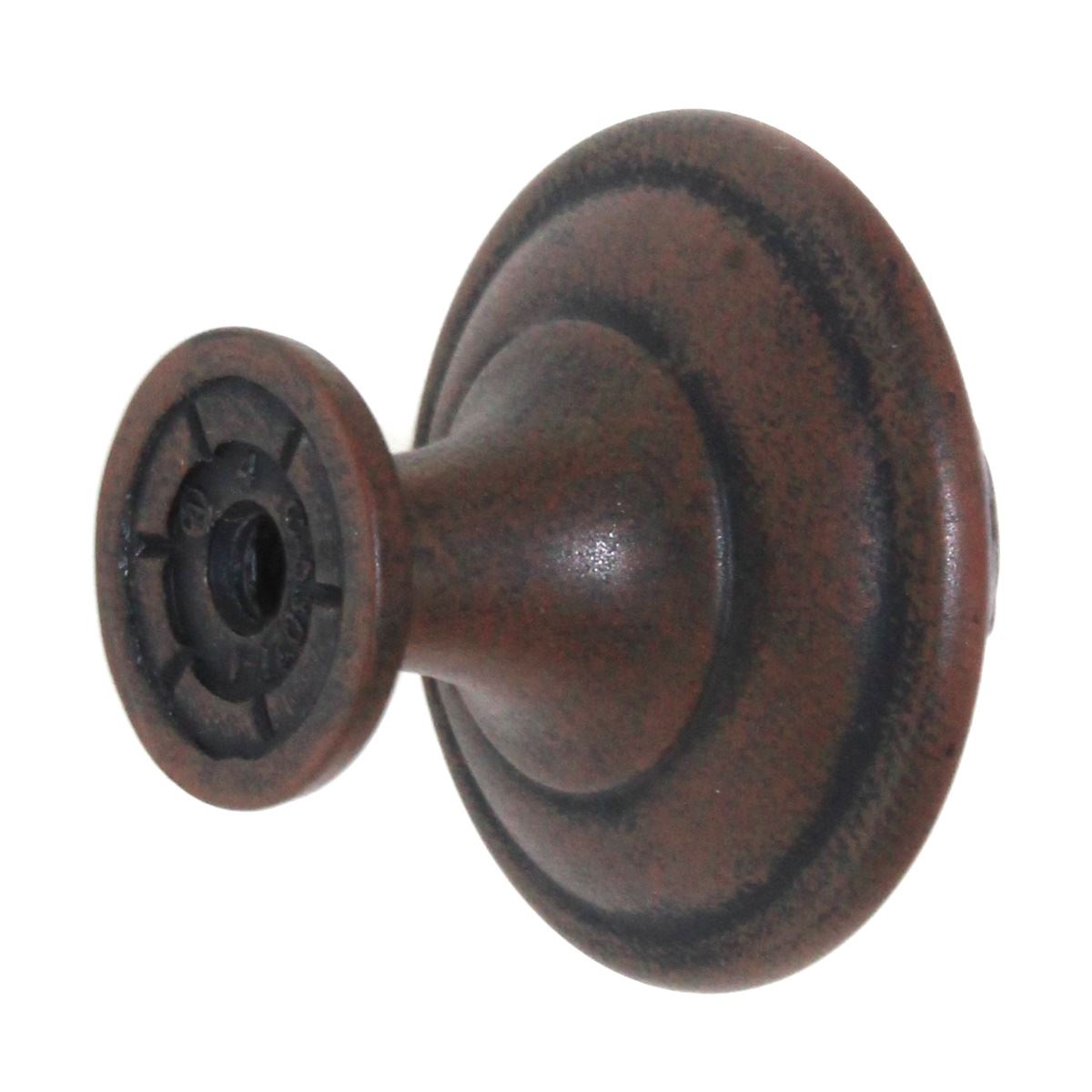 Amerock Galleria Feather 1 5/16" Round Cabinet Knob Antique Rust BP53027ART