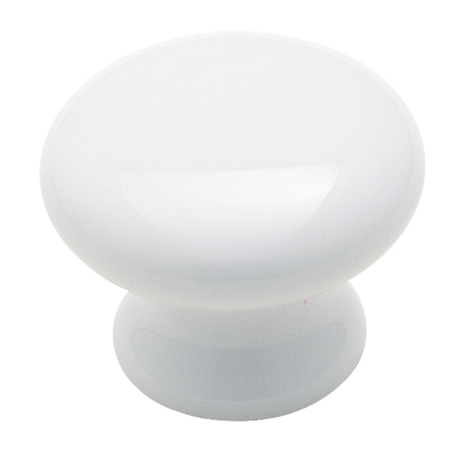 Amerock Allison White Ceramic 1 1/2" Round Cabinet Knob BP5322-54