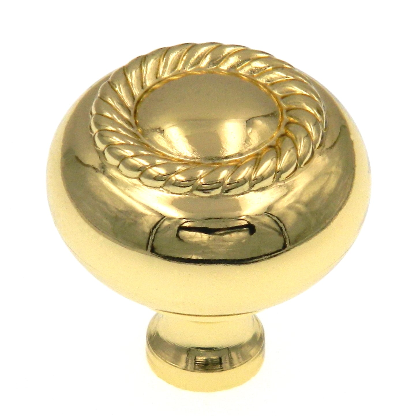 Amerock Allison Polished Brass 1 1/4" Rope Cabinet Pull Knob BP534713