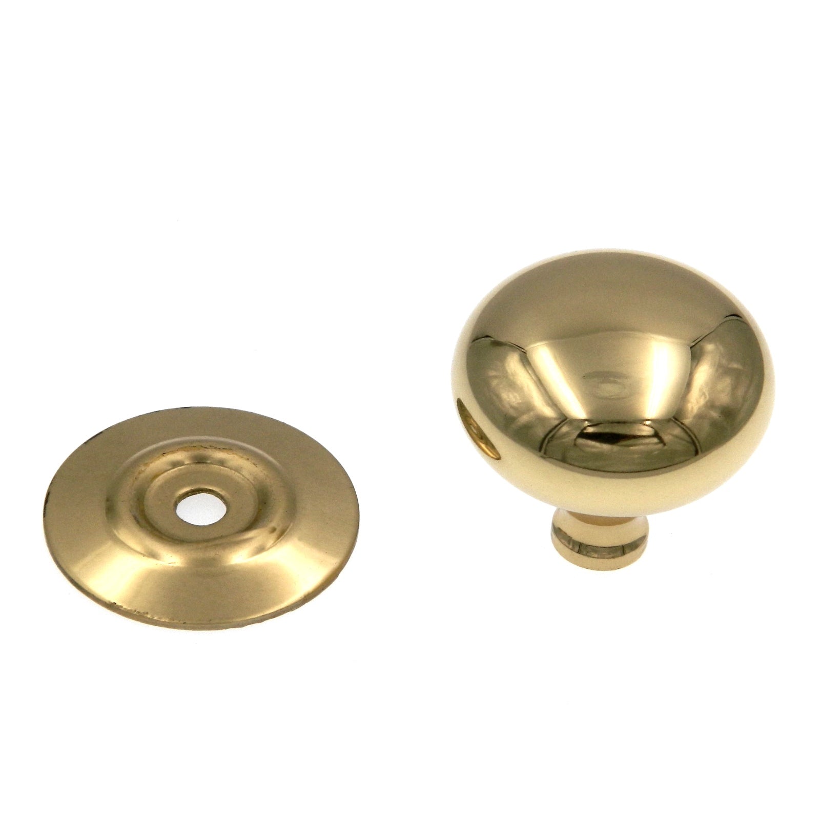 Amerock Allison Solid Brass Designer 1 1/4" Round Knob with Backplate 543