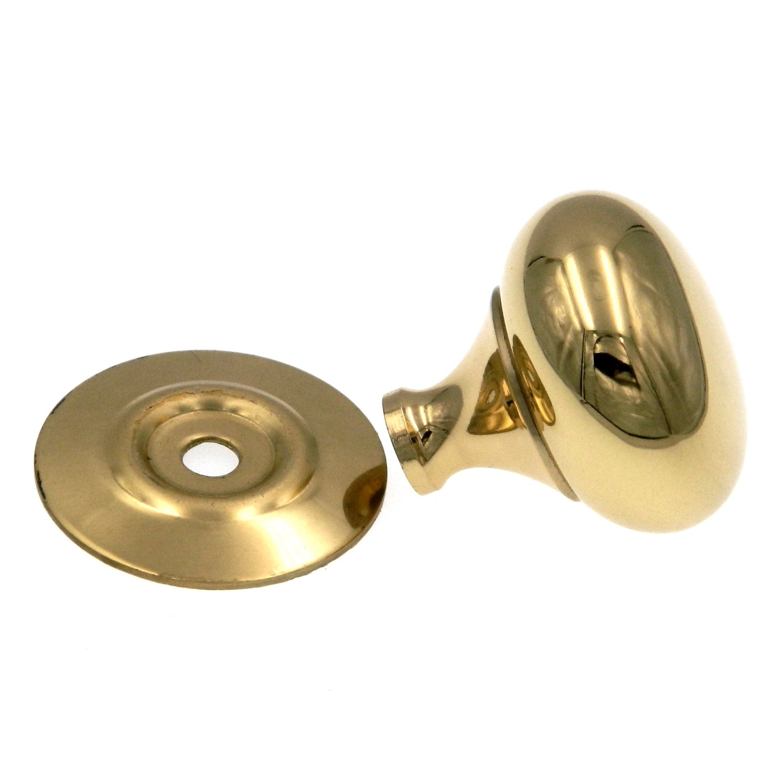 Amerock Allison Solid Brass Designer 1 1/4" Round Knob with Backplate 543