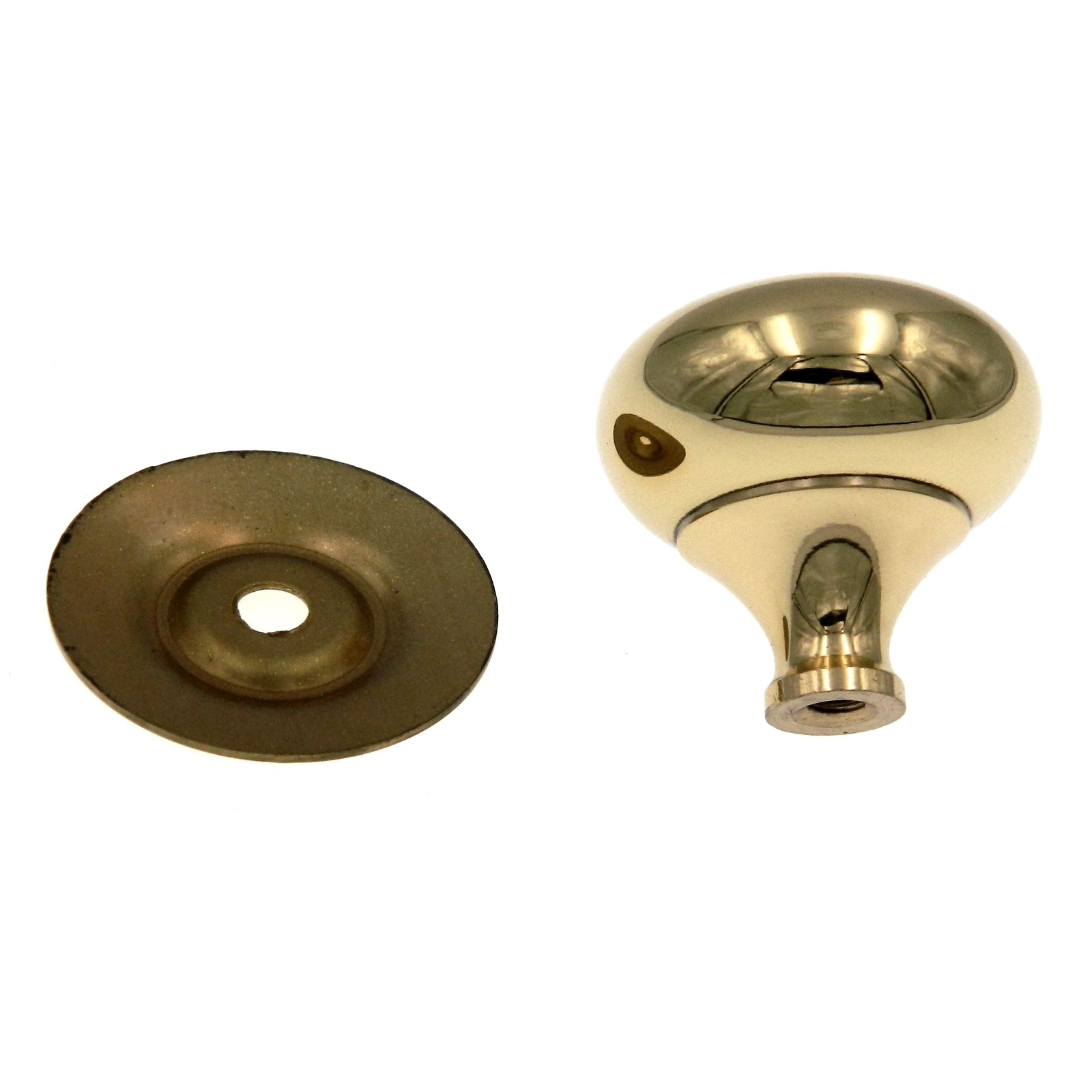 Amerock Allison Solid Brass Designer 1 1/4" Round Knob with Backplate 543