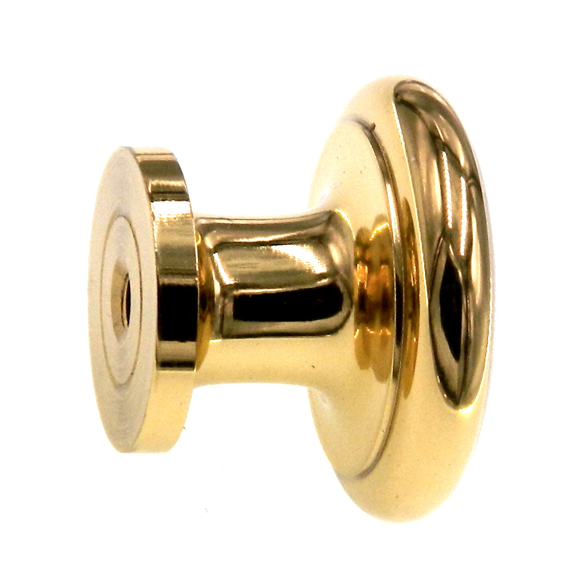 Amerock Advantage Polished Brass Almond 1 1/4" Round Cabinet Knob BP5526-AL3