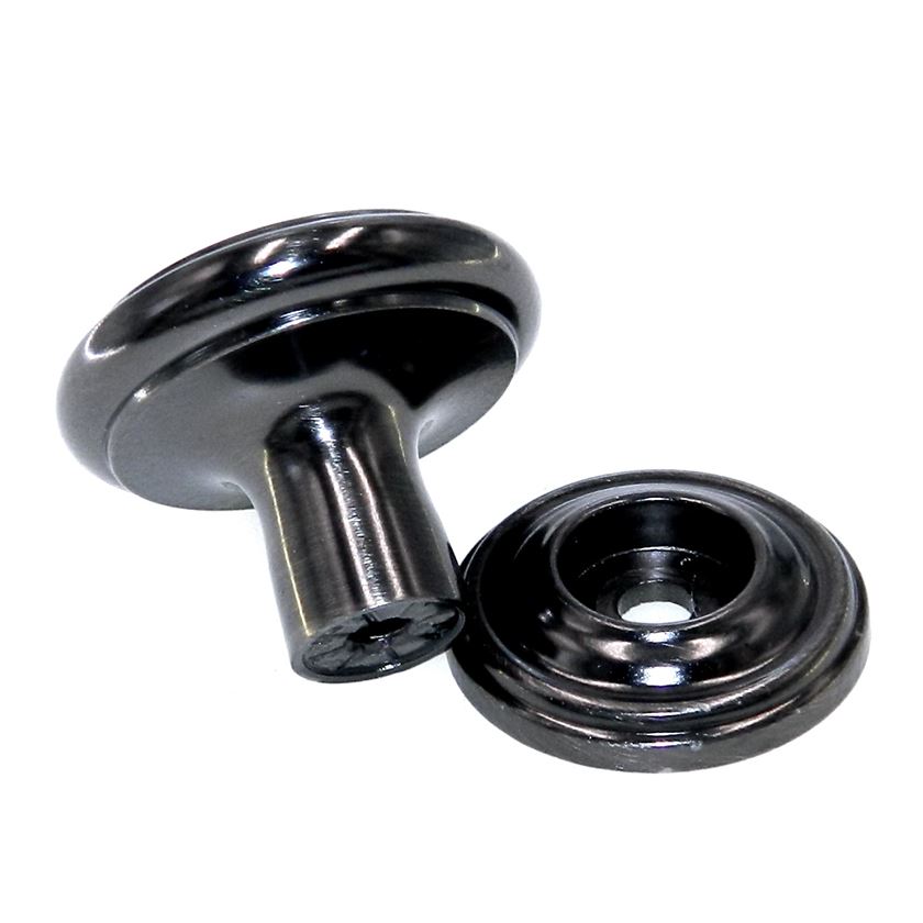 Amerock Revitalize Gunmetal 1 1/4" Round Cabinet Knob with Backplate BP55341-GM