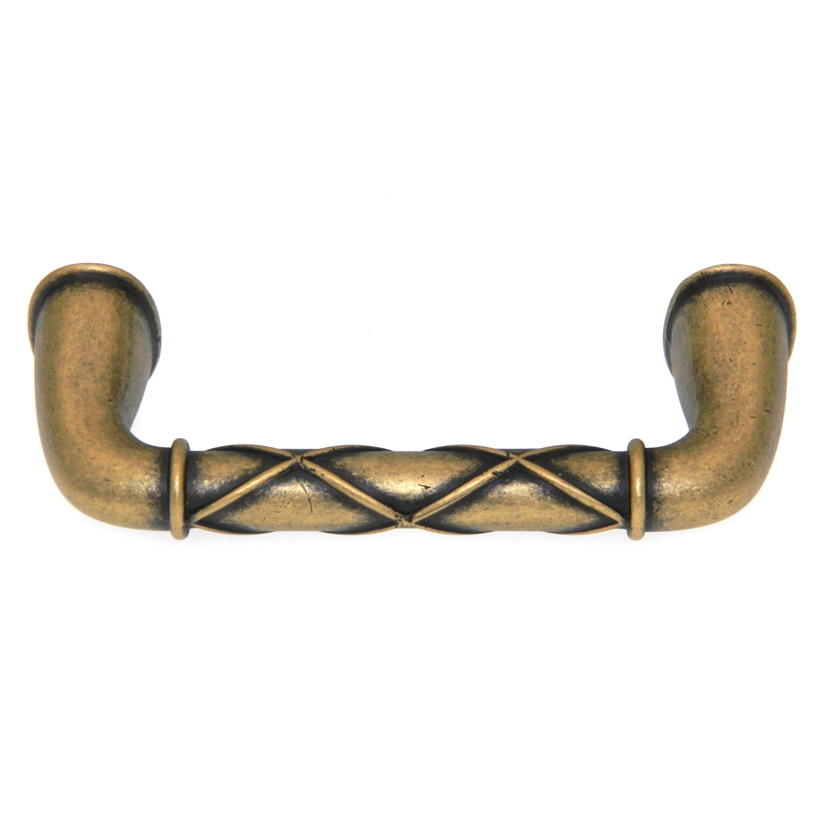 Amerock Lattice Distressed Brass 3"cc Furniture Cabinet Handle Pull BP55421DBS