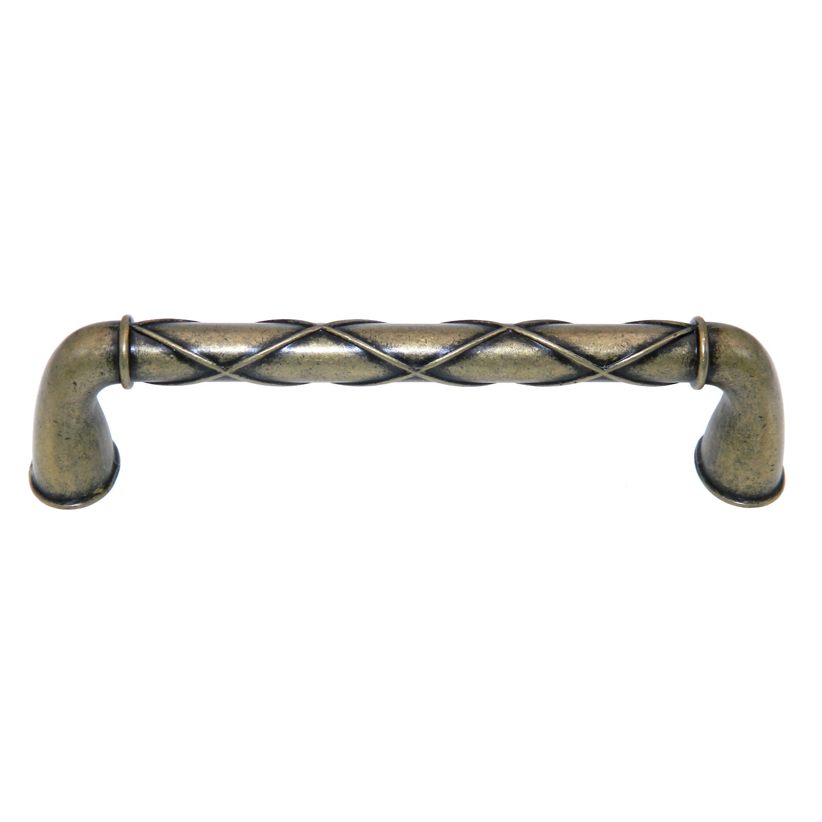 Amerock Lattice Distressed Brass 5" (128mm) Ctr. Cabinet Handle BP55422-DBS