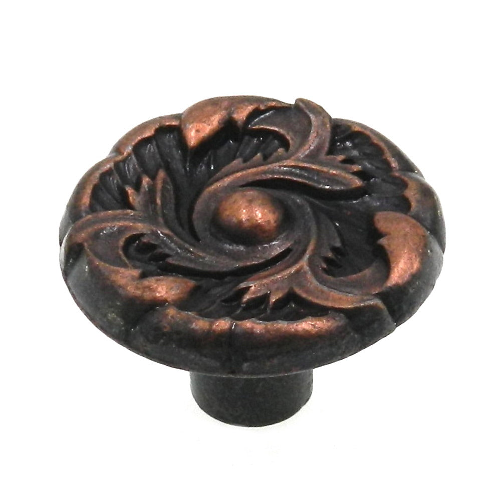 Vintage Amerock Provincial Antique Copper 1" Round Cabinet Knob BP592-AC