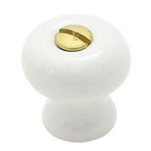 Pair of Amerock Ceramics 3/4" White Round Cabinet Porcelain Knob BP705-30