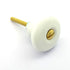 Pair of Amerock Hardware BP706-30 White 1" Cabinet Knob Pulls Brass Screws