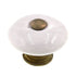 Amerock Traditional Classics 1 1/4" White Ceramic Brass Cabinet Knob BP70638-30A