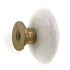 Amerock Traditional Classics 1 1/4" White Ceramic Brass Cabinet Knob BP70638-30A