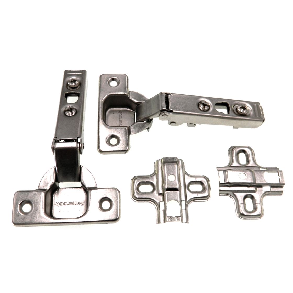 Pair Amerock Fast-Clip 125 deg Full Overlay Frameless Concealed Hinge BP7125A-C14