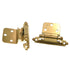 Pair of Amerock Polished Brass 3/8" Inset Hinges Self-Closing BP7128-3