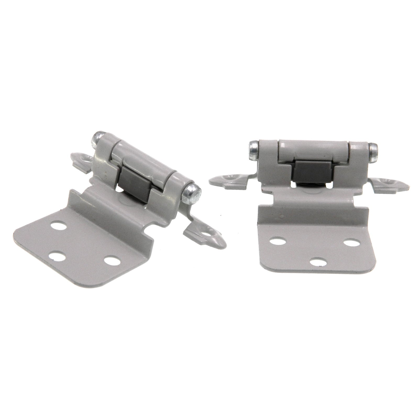 Pair of Amerock Gray Self-Closing 3/8" Inset Cabinet Hinges BP7128-G