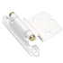 Pair of Amerock BP7128-W3 White with Brass Stem Self-Closing 3/8" Inset Hinges