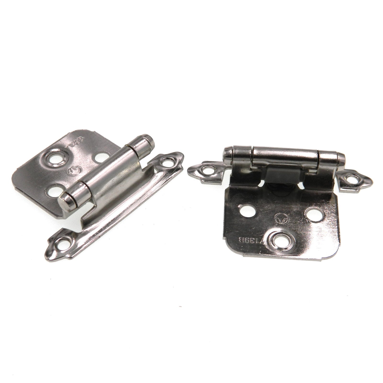 Pair of Amerock Nickel Self-Closing Variable Overlay Cabinet Hinges BP7139-14