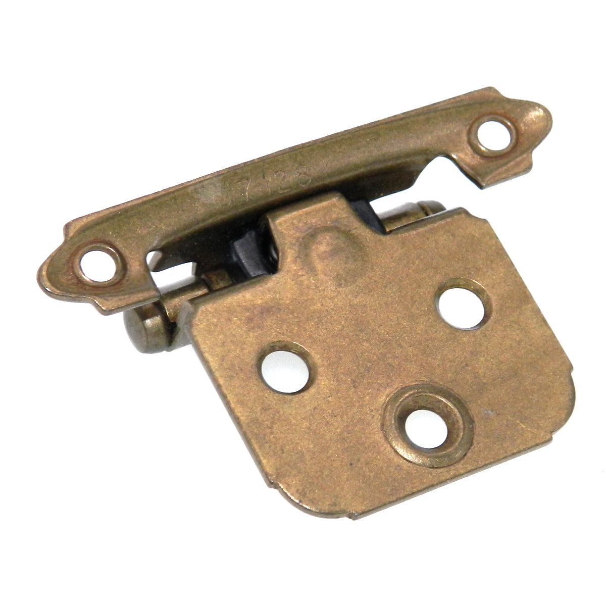 Pair of Amerock Burnished Brass Self-Closing Overlay Cabinet Hinges BP7139-BB